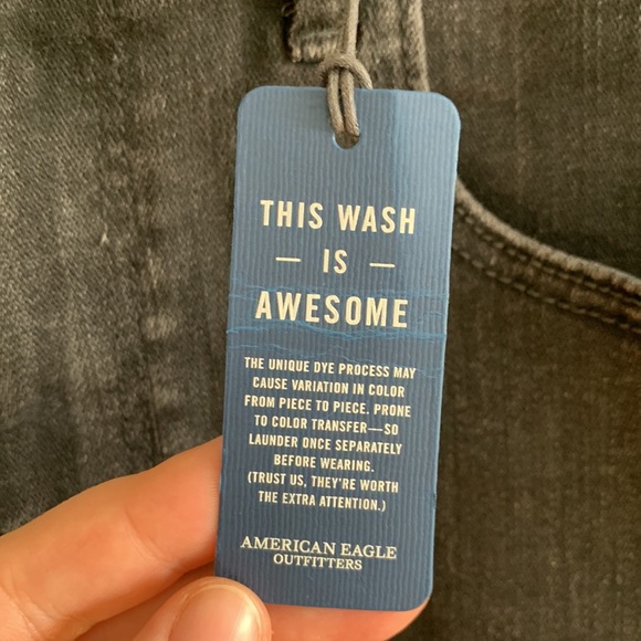 American Eagle Super Super Stretch Super Hi-Rise Shortie Denim Shorts BNWT - Picture 4 of 7